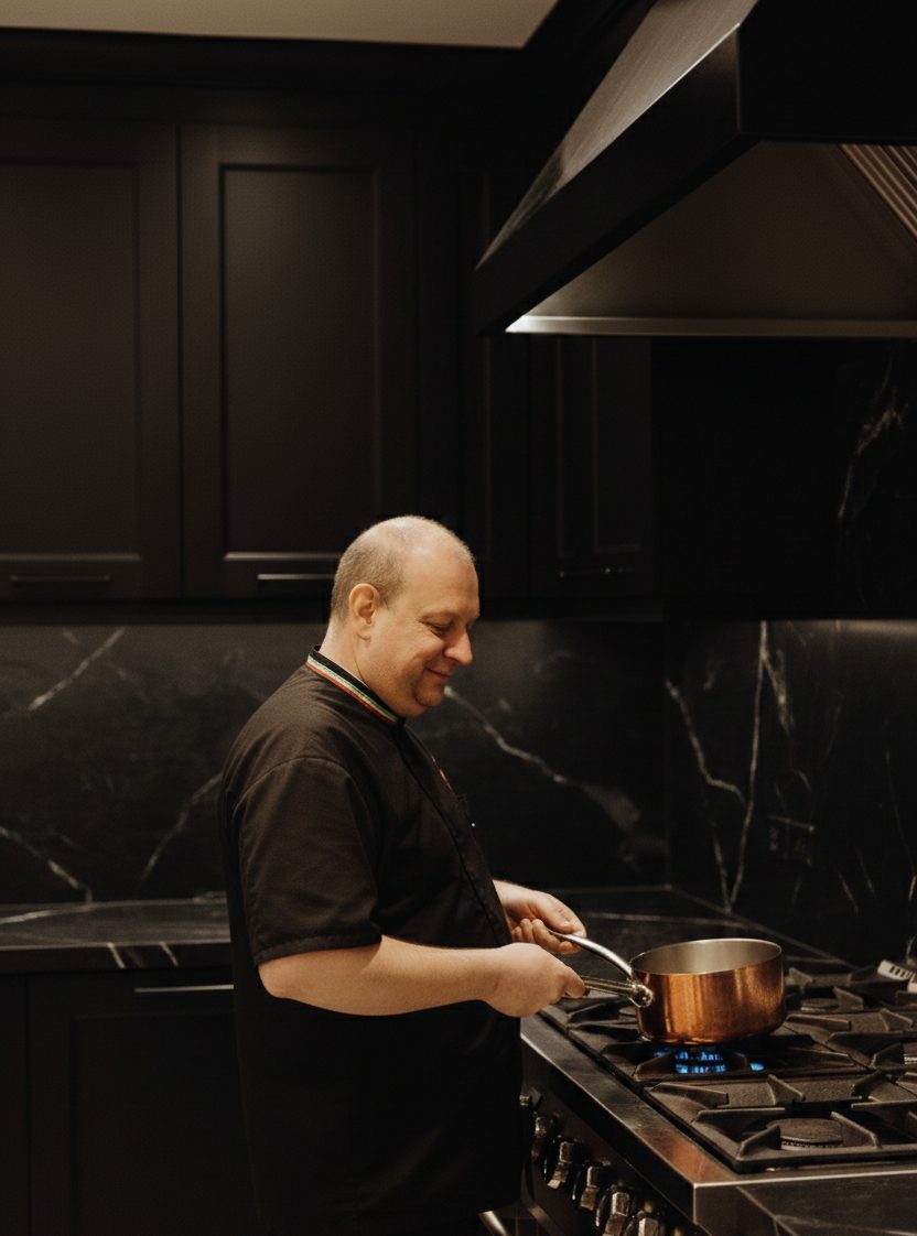 Chef Federico Gastaldelli cooking
